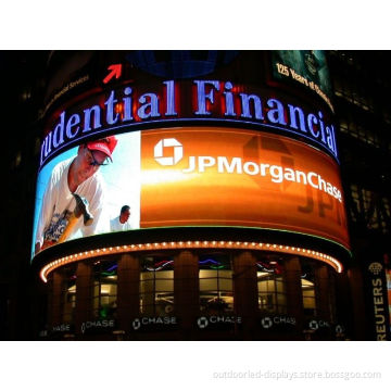 Full Color P20 Outdoor Led Display For Advertising , Large Curved Led Video Screen